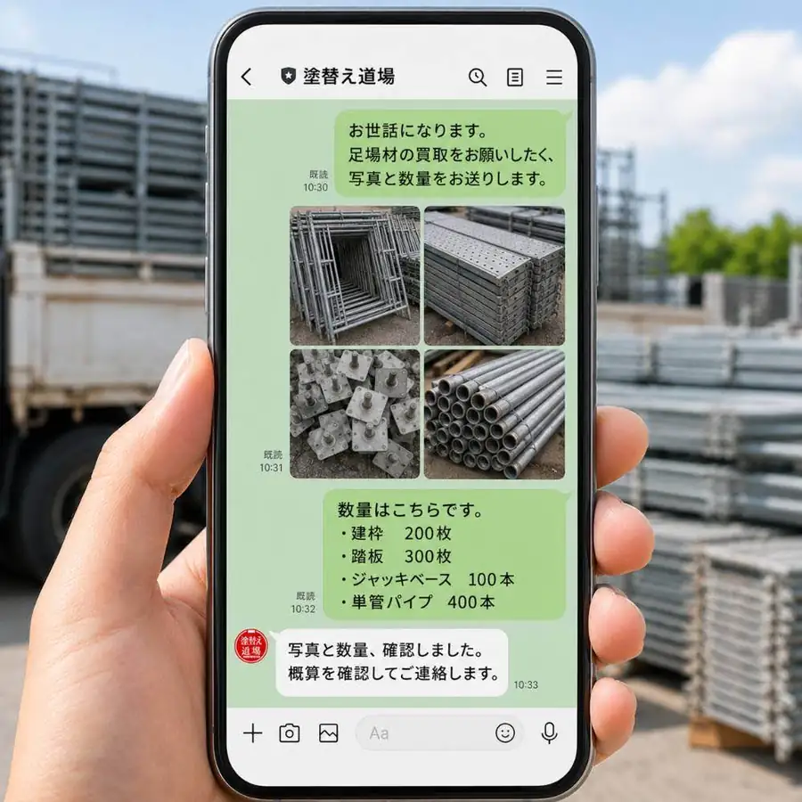 LINEでの査定依頼のやりとり